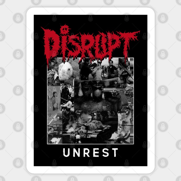 Disrupt "Unrest" Tribute Shirt Magnet by lilmousepunk